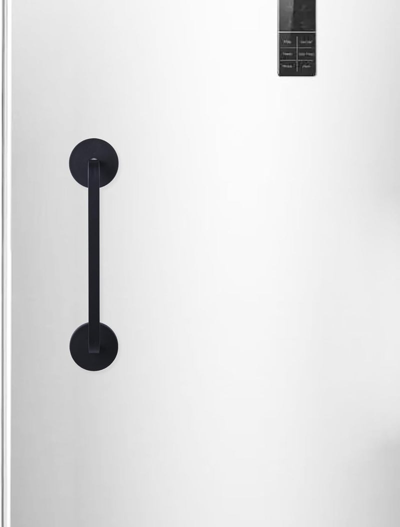 LEVOSHUA Magnetic Door Handle for Refrigerator, Heavy Duty Magnet Fridge Handle, Replacement Pull Bar for Fridge, Ferrous Entry Door, Metal Garage Door, Black, Pack of 2 - Image 2